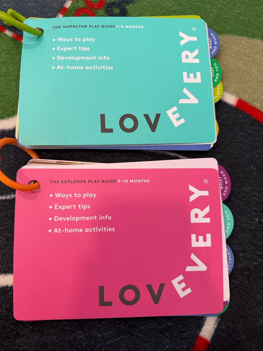 Lovevery Play Guide Cards Set - Pink and Teal